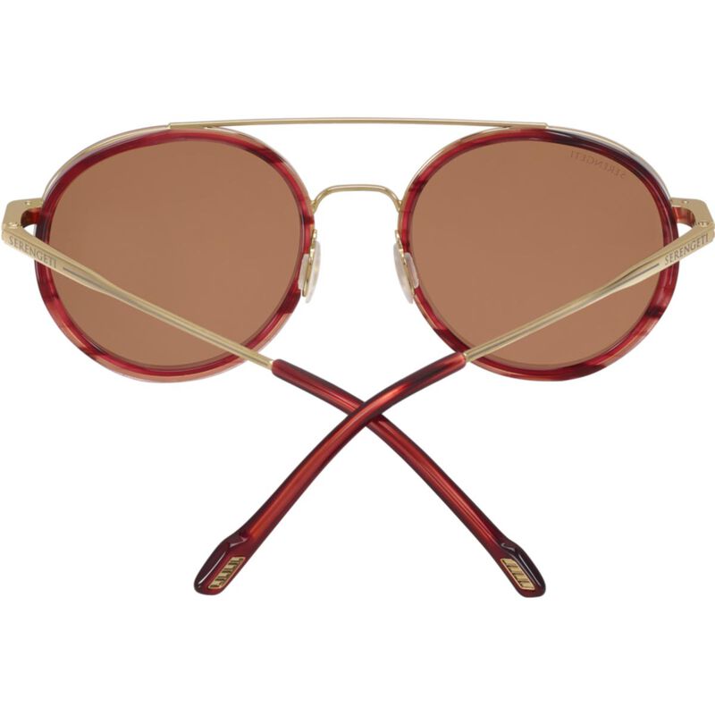 GEARY , Red Streacky Acetate with Bold Gold-Mineral Polarized Drivers Gold Cat 3 to 3, hi-res image number null